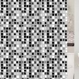 Primanova Paradise Grey Siyah Beyaz Banyo Perdesi