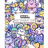 Primary Composition Notebook Half Page Primary Rule Dotted Lines and Picture Space: Lucky Cat Maneki Neko: Soft Cover 7.5" x 9.25" - 110 Lined Pages, ... for School Supplies, Home & Office and More