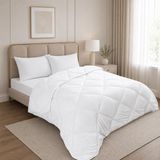 Primavera Home Çift Kişilik Mikrofiber Yorgan 195X215 cm – 4 Mevsim, Silikonize Elyaf Dolgulu, H - 100 x 100 cm - Çok Renkli