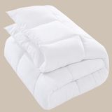 Primavera Home Çift Kişilik Mikrofiber Yorgan 195x215 cm – 4 Mevsim, Silikonize Elyaf Dolgulu, Hafif ve Yumuşak, Makinede Yıkanabilir, Beyaz