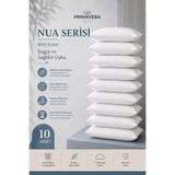 Primavera Home Primavera Nua Serisi 10'lu Yastık Silikonize Elyaf Dolgulu Yumuşak Nefes Alabilen Uyku Yastığı Seti