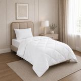 Primavera Home Tek Kişilik Mikrofiber Yorgan 155X215 cm – 4 Mevsim, Silikonize Elyaf Dolgulu, Hafif ve Yumuşak, Makinede Yıkanabilir, Beyaz - Renkli - 100 x 100 cm