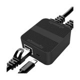 Prime 0246 Ethernet Splitter 1 Giriş 2 Çıkış Gigabit 1000MBPS Çevirici Çoklayıcı Ethernet Splitter | 1 Giriş 2 Çıkış | Gigabit 1000MBPS | Usb-C Güç Destekli - Option-1 - Beyaz