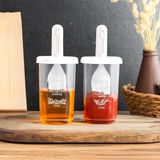 Prime 0520 2'li Silikon Fırçalı Yağlık - Yağdanlık Erzak Saklama Kabı 350 cc Beyaz - Option-1