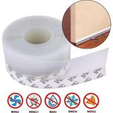 Prime 10 Metre Kapı ve Pencere Bandı, Kendinden Yapışkanlı, Şeffaf Kapı ve Pvc Pencere Fitili, Duşakabin, Cam, Rüzgar Contası, Böcek, Toz, Ses Yalıtım - 35 mm