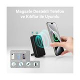 Prime 10000MAH Magsafe Powerbank Standlı PD20W Taşınabilir Kablosuz Hızlı Şarj Cihazı Siyah - Option-1