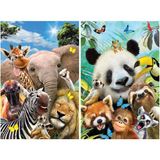 Prime 10237 3D Afrika Hayvanları ve Hayvanlar Alemi Selfie 2'li 200 Parça Puzzle