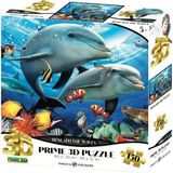 Prime 10897 3D Dalga Altında Yunuslar 150 Parça Puzzle