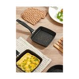 Prime 12 cm Granit Sos Tavası – Mini Tereyağı Tavası, Yapışmaz Küçük Tava, Yumurtalık, Sos ve Tereyağı Eritme Için Tek Kişilik Mutfak Tavası (Kare) - Option-1 - --