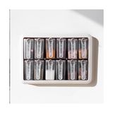 Prime 12'li Baharatlık Saklama Kabı Seti, Standlı, Kaşıklı, Kapaklı, Plastik, Cappuccino - 0,1 kg