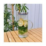 Prime 1500ML Metal Kapaklı Borosilikat Cam Yağlık & Sürahi – Şık, Dayanıklı ve Sağlıklı Saklama Çözümü (9cm x 23CM) - 1BW-Beyaz - --