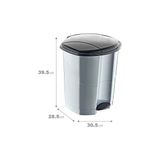 Prime 18 Lt Pedallı Çöp Kovası (10191) Metalik Gri - 000-Siyah - Option-1