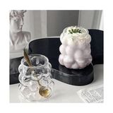 Prime 2 Adet 300 ml Üzüm Desenli Borosilikat Bardak, Termisil, Bulut Desenli, Dayanıklı, Şık ve Fonksiyonel Içecek Bardakları (Kulpsuz) - 0 - Siyah - Option-1