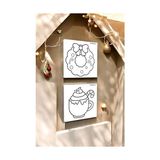Prime 2'li Tuval Set Baskılı (Fincan ve Süs) 20X20CM - -- - Option-1