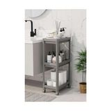 Prime 3 Katlı Tekerlekli Raf Ünitesi - Banyo & Mutfak Organizer - Çok Amaçlı Servis Sehpası - Dar Alanlar Için Pratik Saklama Çözümü (Gri) - 02Y-Yeşil - Option-1