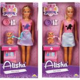 Prime 3384 Sun-Rst-Sıs-Minik Alisha Bebek Veteriner Aksesuarlı Set 29 cm 2A- - Option-1