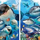 Prime 3D Okyanus Balıkları ve Köpekbalıkları Selfie Ikili Puzzle 200 Parça 10234
