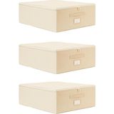Prime 3'lü Orta Boy Bej Destekli Hurç Set 45 x 55 x 18 cm - Option-1 - 001