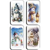 Prime 4 Lü Simli Yılbaşı Kardan Adam Çam Ağacı Hediye Magnet (5,5 x 11 Cm) - 1 TB - 1 GB