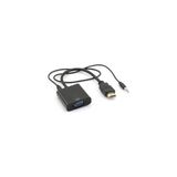 Prime 4488 Hdmı To VGA Ses Destekli Monitör Dönüştürücü Kablo Çevirici Adaptör - 0 - Siyah - Option-1