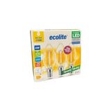 Prime 4W LED Filament Mum Ampul, E14 Duy, 2700K Sarı Işık, 470 Lümen, Şeffaf Cam, Akkor Görünümlü Dekoratif Lamba, 3'lü Paket - 0,5 W - Altın