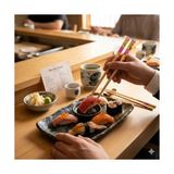 Prime 5 Çift Doğal Bambu Chopstick Seti | Çiçek Desenli Uzak Doğu Yemek Çubuğu | Sushi, Noodle ve Ramen Için Yeniden Kullanılabilir Ekolojik Çubuklar - 0,5 L