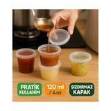 Prime 50 Adet 120 ml Saklama Kabı – 4 Oz Kemik Suyu, Ilik Suyu, Anne Sütü, Sos ve Püre Saklama Kabı, Dondurucu Uyumlu Buzluk Kabı, Sızdırmaz Kapaklı