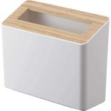 Prime 5231 Rın Masa Üstü Çöp Kovası, Beyaz, Abs Reçine/ahşap, Minimalist, 22 x 9 x 15,5 cm - 000-Siyah - Option-1