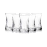 Prime 6’lı Kristal Desenli Cam Çay Bardağı Seti – 160 ml Ince Belli Modern Tasarım – Dayanıklı Cam Bardak – Şık ve Zarif Sunum Için Çay ve Kahve Bardağı - 0 - Siyah - Option-1