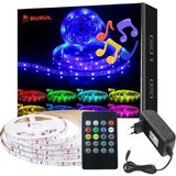 Prime 8 Renk Kumandalı Duyarlı Renk Değiştiren Rgb Şerit LED Işık Seti SB-6546 (2.5 Metre) - 1 m - 00 Beyaz