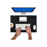 Prime 90X40 Xl Deri Mouse Pad,ofis,masa Matı Sümen,konforlu Mouse Pad,çift Yönlü (Siyah) - Option-1 - 0002 - Beyaz