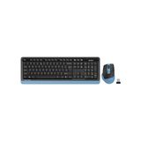 Prime A4 Tech FG1035 Q Türkçe Fn-Multiedya Klavye+ Optik Mouse Kablosuz Klavye Mouse Set (Siyah-Mavi) - Adaçayı Yeşili
