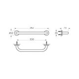 Prime A44276 Uzun Havluluk (330 Mm), Krom - 001-Beyaz - Option-1