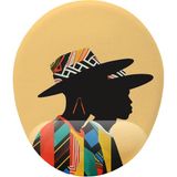Prime African People Bilek Destekli Mouse Pad - Option-1 - 0002 - Beyaz