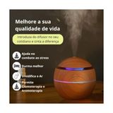 Prime Ahşap Görünümlü Küre Hava Nemlendirici, LED Rgb Işıklı, Ultrasonik Aroma Difüzör, 10 cm