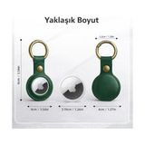 Prime Airtag Deri Anahtarlık, Haiki Gerçek Deri, Anahtarlık Deri - 001-Renkli