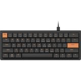 Prime Ajazz NKL61 60% Mekanik Klavye 61 Tuş Düşük Profil Kablolu Kompakt Gaming ve Ofis Klavyesi Kırmızı Linear Switch 22 Tuş Anti Ghosting Abs Keycaps (NKL61 Siyah Turuncu | Red Switch) - Option-1 - 001-Renkli