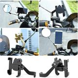 Prime Alüminyum Bisiklet ve Scooter Telefon Tutucu, 360° Dönebilir, Ayarlanabilir, Metal Malzeme, Siyah