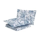 Prime Ashley Yorgan Seti Ters Çevrilebilir Pamuklu Yatak Takımı Eşleşen Yastık Kılıflı, Her Mevsim Için Hafif Ev Dekoru,, Delft Mavisi - 001-Renkli - 100 x 100 cm
