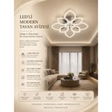Prime Aydınlatma Çiçek 4+4'lü Ledli Krom Avize