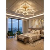 Prime Aydınlatma Kare 3+3'lü Ledli Gold Avize