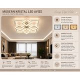 Prime Aydınlatma Kare 4+4'lü Ledli Krom Avize