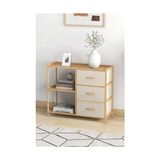 Prime Bambu 2 Raflı 3 Çekmeceli Dolap Çok Amaçlı Düzenleyici Organizer Şifonyer DB-0017 - Çok Renkli