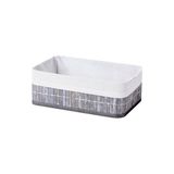 Prime Bambu Çok Amaçlı Saklama Kutusu Düzenleyici Büyük Boy Organizer, Dekoratif Bambu Düzenleyici Gri (33X23X12CM) - Option-1
