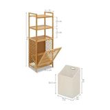 Prime Bambu Kirli Sepetli 3 Raflı Çok Amaçlı Banyo Düzenleyici Çamaşır Sepeti Organizer DB-0002 - Option-1 - 0 Siyah