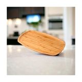 Prime Bambu Lüx Bambu Kayık Sunum Tabağı Servis Tabak 30X18CM Sunum Tabağı, Dikdörtgen Sunum Tabağı - Option-1 - 51R-Turuncu