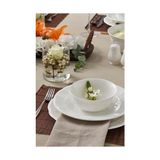 Prime Be Original Leila 30 Parça China Porselen Yemek Takımı – 6 Kişilik, Modern Minimalist Tasarım - 1/100 Toz Ceviz