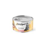 Prime Bestpet Kısırlaştırılmış Gurme Kediler Için, Tahılsız, Somon Parça Etli Yaş Mama, 85 gr x 24 Adet - 0,01 gr