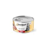 Prime Bestpet Yetişkin Gurme Kediler Için, Tahılsız, Jöle Içinde Sığır Parça Etli Yaş Mama, 85 gr x 24 Adet - 0,01 gr
