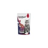 Prime Bestpet Yetişkin Kediler Için, Tahılsız, Jöle Içinde Sığır Parça Etli Yaş Mama (24 x 85GR)
